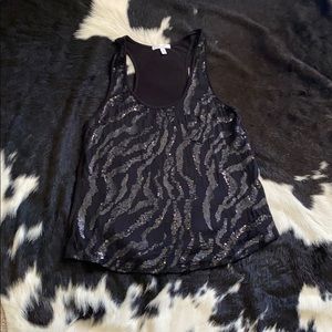Sequin razor back tank